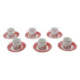 SET 6 TAZZINE DA CAFFE DI PORCELLANA CON PIATTINO TONDO