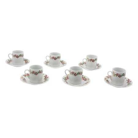 SET 6 TAZZINE DA CAFFE DI PORCELLANA CON PIATTINO TONDO