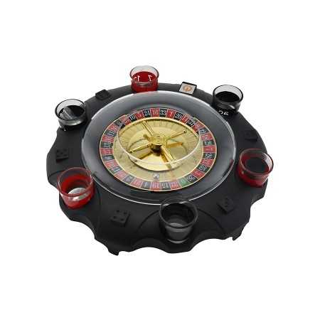 SET DRINKING ROULETTE CON 6 BICCHIERI DIAM. cm. 26,5x5