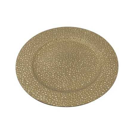 SOTTOPIATTO DECORATO DIAM. CM. 33 COLORE ORO