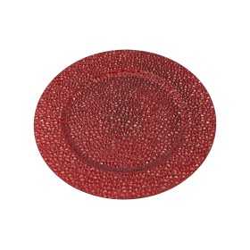 SOTTOPIATTO DECORATO DIAM. CM. 33 COLORE ROSSO