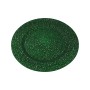 SOTTOPIATTO DECORATO DIAM. CM. 33 COLORE VERDE SCURO
