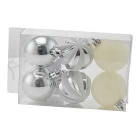 BOX 6 SFERE PALLINE DI NATALE CM. 5 DECORO LUCID/MAT COLORE