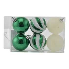 BOX 6 SFERE PALLINE DI NATALE CM. 5 DECORO LUCID/MAT COLORE
