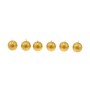 SET 6 CANDELE NATALIZIE A FORMA DI SFERA DIA.4 CM. COLORE ORO