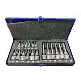 SET 19 INSERTI A BUSSOLA TORX ATTACCO 1/4 E 1/2