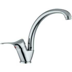 MISCELATORE MONOCOMANDO LAVELLO CANNA ALTA IN OTTONE CROMATO