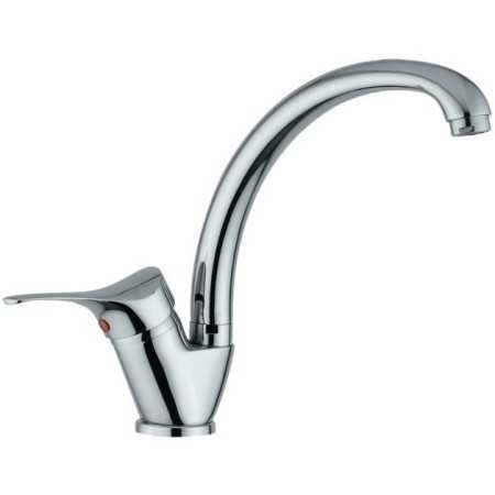 MISCELATORE MONOCOMANDO LAVELLO CANNA ALTA IN OTTONE CROMATO