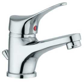 MISCELATORE PER LAVABO MONOCOMANDO IN OTTONE CROMATO