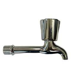 RUBINETTO PER LAVANDINO A MANOPOLA ZINCATO CM. 17 GR. 1/2
