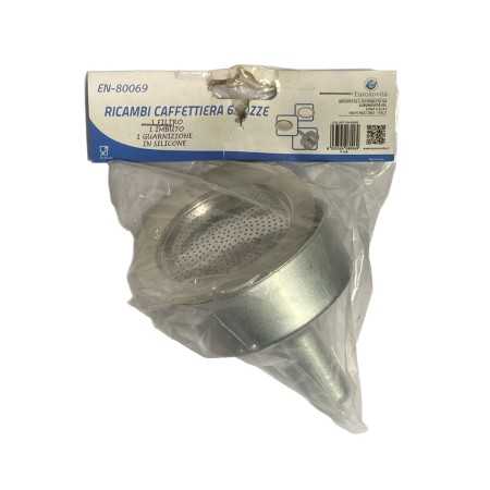 RICAMBI PER CAFFETTIERA 6 TAZZE FILTRO E GUARNIZIONE