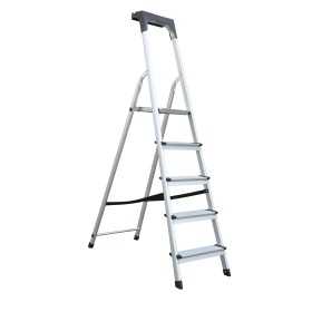 SCALA EVEREST IN ALLUMINIO CON PORTAOGGETTI 5 GRADINI