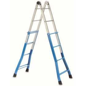 SCALA EVEREST TELESCOPICA IN ACCIAIO ALLUNGABILE 4+4 GRADINI