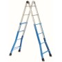 SCALA EVEREST TELESCOPICA IN ACCIAIO ALLUNGABILE 4+4 GRADINI