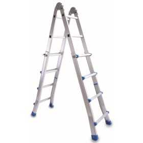 SCALA EVEREST TELESCOPICA IN ALLUMINIO ALLUNGABILE 4+4 GRADINI