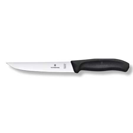 Victorinox Coltello cucina trinciante manico nero Lama liscia