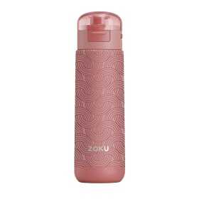 ZOKU Stainless Steel Sports Bottle Bottiglia termica di colore Rosa Geometrico ml. 500