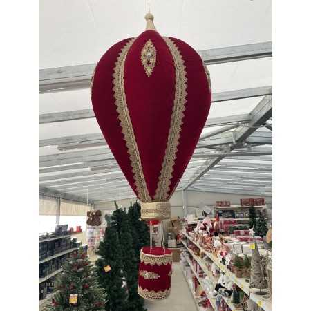 Nataluna MONGOLFIERA APPENDIBILE DI COLORE ROSSO CM. 50x50x120h.