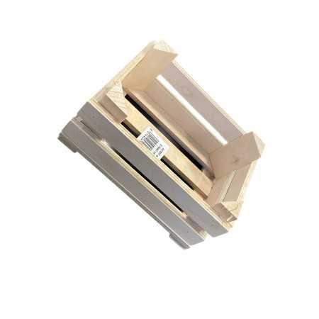 PANETTA CASSETTINA DI LEGNO CON 2 LISTELLI CM. 15X7X7,5h.