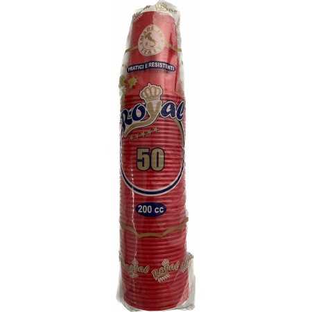 MAJOR ROSSO BICCHIERI DI PLASTICA CC. 200 PZ. 50