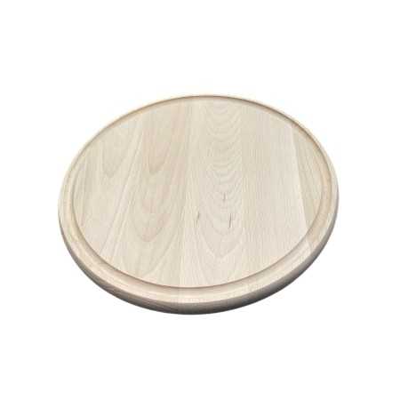 PANETTA TAGLIERE LEGNO DI OLMO TONDO CON INCAVO CM. 35