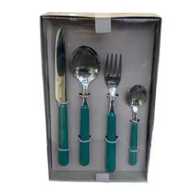 Abert Servizio 24 posate Bolero verde scuro con manico in abs