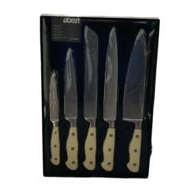 Abert Set pz.5 coltelli da cucina Cucinart manico bianco c/vetrina