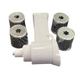 ARTUS KIT GRATTUGIA AFFETTAVERDURE IN PLASTICA CON 4 RULLI IN ACCIAIO