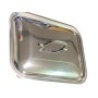 COPERCHIO PER TEGLIA RETTANGOLARE IN ACCIAIO INOX CM. 35x26