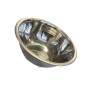 ROUNDED SALAD BOWL WITH EXTERNAL EDGE IN STAINLESS STEEL CM. 20