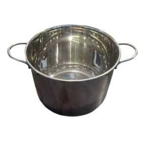 PENTOLA ALTA IN ACCIAIO INOX 18/10 CON MANICI E FONDO IN ALLUMINIO SENZA COPERCHIO CM. 26