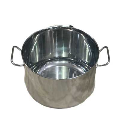 HIGH POT IN 18/10 STAINLESS STEEL WITH HANDLES AND ALUMINUM BOTTOM WITHOUT LID CM. 32