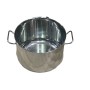 HIGH POT IN 18/10 STAINLESS STEEL WITH HANDLES AND ALUMINUM BOTTOM WITHOUT LID CM. 32