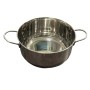 POT IN STAINLESS STEEL 18/10 WITH HANDLES AND ALUMINUM BOTTOM WITHOUT LID CM. 24