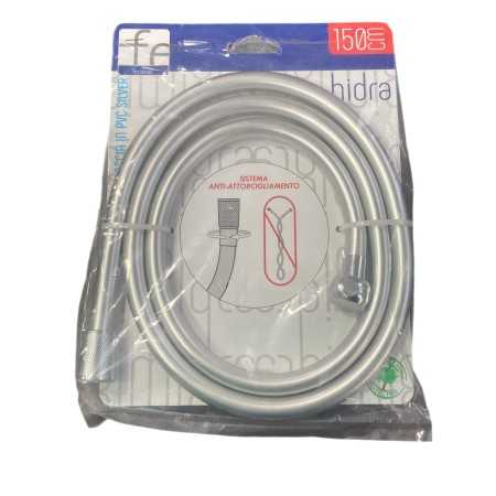 FERIDRAS FLESSIBILE DOCCIA LINEA HIDRA IN PVC GRIGIO METALLIZZATO Cm. 150