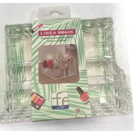 ORGANIZER CON SPECCHIO SMACK TRASPARENTE DIAM. 15x5cm.