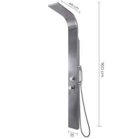 GEDY PANNELLO DOCCIA MULTIFUNZIONE MASSAGE IN ACCIAIO INOX cm.