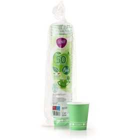 CLENDY BIO BICCHIERI DI CARTA 200CC VERDI 50 PEZZI