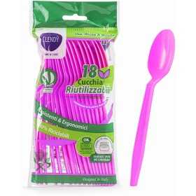 CLENDY COLOR FUXIA CUCCHIAI RIUTILIZZABILI 18 PEZZI