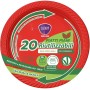 CLENDY NATALE PIATTI ROSSI PIANI RIUTILIZZABILI PZ. 20