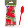 CLENDY ROSSO CUCCHIAI DI PLASTICA RIUTILIZZABILI PZ. 18