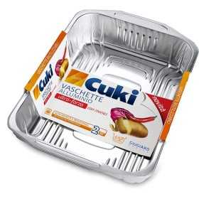 CUKI VASCHETTA ALLUMINIO SENZA COPERCHIO 6 PORZIONI 2 PEZZI