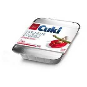 CUKI VASCHETTA IN ALLUMINIO CON COPERCHIO 8 PORZIONI 2PZ