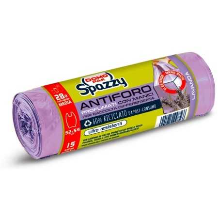 DOMOPAK SPAZZY SACCO PATTUMIERA ANTIFORO CON MANICI LAVANDA LT.