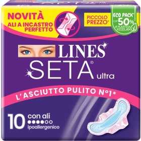 LINES SETA ULTRA ASSORBENTI CON ALI 10
