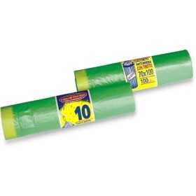 PETERPANPLAST SACCHI NETTEZZA PROFUMATI CON TIRETTO VERDE CM.