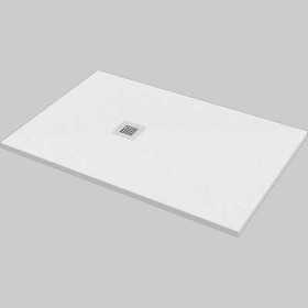 PIATTO DOCCIA RETTANGOLARE EFFETTO PIETRA BIANCO CM. 80x100