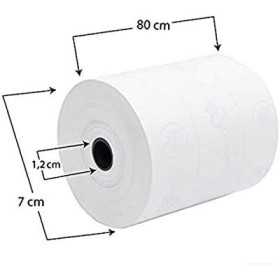 ROTOLO TERMICO PER REGISTRATORE CASSA 80X80M BPA FREE