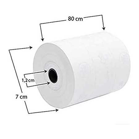 ROTOLO TERMICO PER REGISTRATORE CASSA 80X80M BPA FREE