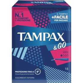 TAMPAX & GO ASSORBENTI MINI CON APPLICATORE PZ. 18